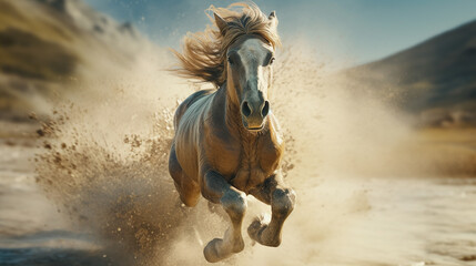 Generative Sprint: Running Horse, an AI-Enhanced Symphony of Equine Motion