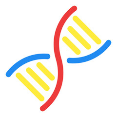 科学、DNAを表すカラースタイルのアイコン