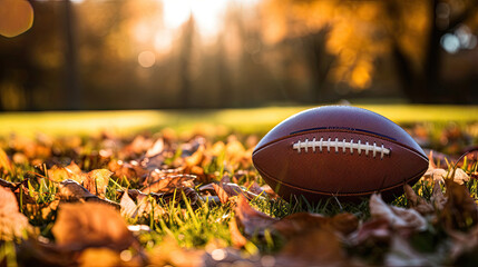 Autumn leaves and ball