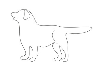 Continuous single line drawing of cute cat. Isolated on white background vector illustration. Vector stock. 