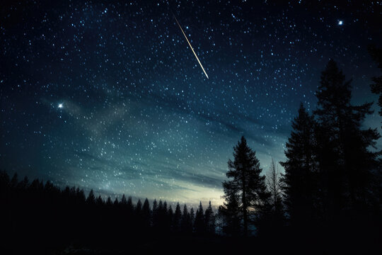 Stars space dark astronomy night meteor nature sky galaxy landscape