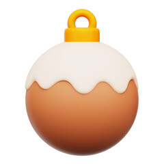 Christmas Food Gingerbread Cookie 3D Icon Isolated Transparent Background