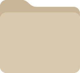 neutral beige brown color flat design organizer folder icon, transparent png