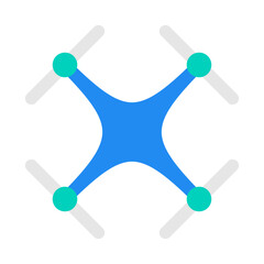 ドローン、小型機を表すカラースタイルのアイコン