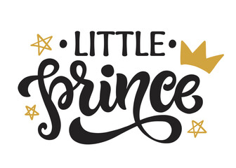 Little Prince hand written lettering typography