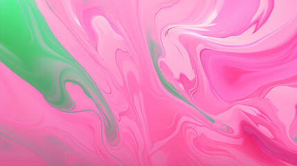 Fototapeta na wymiar Pink and Green Liquid Paint Background