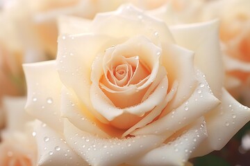 Close up of tenderness rose. Flower background in soft color and blur style