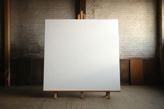 A blank canvas waiting for an artist's touch, highlighting the limitless possibilities of creativity. Generative Ai.