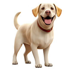 Fototapeta premium Loyal Labrador Retriever Dog Cartoon AI generative