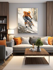 High-Energy Action Sport Wall Art: Skateboarding, Snowboarding, and Motocross Moments