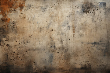 Grunge background concrete cracked wall with red spots