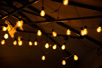 chandelier in the night