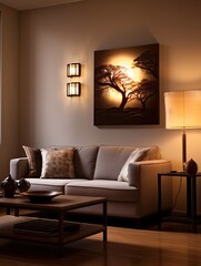 Soft Glow: Captivating Ambient Light Wall Art with Integrated Illumination