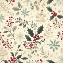 A very beautiful delicate Christmas pattern