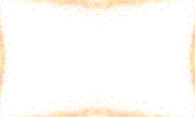luxury gold color glitter boeder frame retangle tansparent background