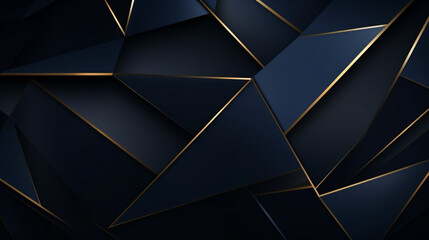 Abstract dark blue and gold geometric