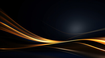 Abstract dark blue and gold lines