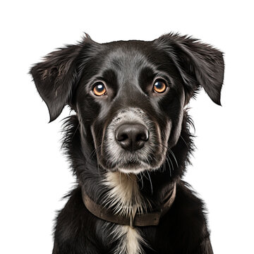 Dog photograph isolated on white background