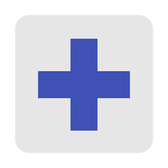 Obraz premium インフォメーション、救護所を表すカラースタイルのアイコン