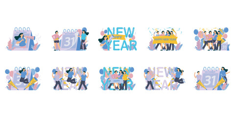 New Year Celebration Illustration