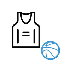 Basketball Jersey icon vector stock illustration