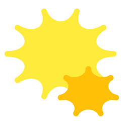 吹き出し、ギザギザを表すカラースタイルのアイコン