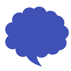 吹き出し、雲を表すカラースタイルのアイコン