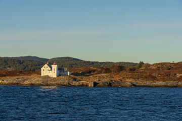 Fototapeta na wymiar Terningen Lighthouse, Hitra, Trøndelag, Norway