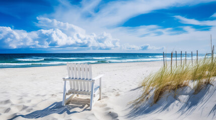 Incredible beautiful Baltic sea with white sand on the beach - obrazy, fototapety, plakaty