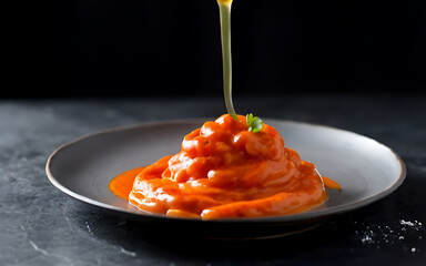 Capture the essence of Habanero Sauce in a mouthwatering food photography shot Generative AI - obrazy, fototapety, plakaty