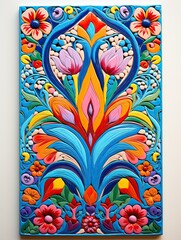 Vibrant and Complex Mediterranean/Middle Eastern Inspired Ceramic Tile Wall Art
