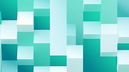 Abstract green white and blue geometric color