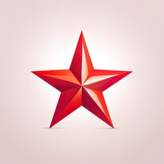 Fototapeta premium Design of modern logo featuring a star in red on a red background-generative ai