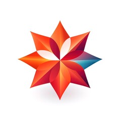 Fototapeta premium Design of modern logo featuring a star in red on a white background-generative ai