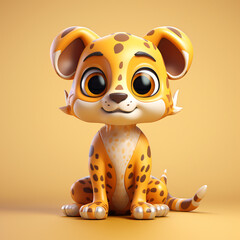 Cute Cartoon Cheetah
