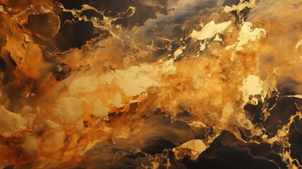 Gold Fluid Liquid Marble Art Illustration. Acrylic Oil Paint. Luxury Wallpaper.