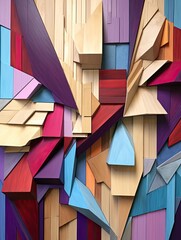 Fragmented Dimensions: Cubist Wall Art Revealing Complex, Geometric Forms