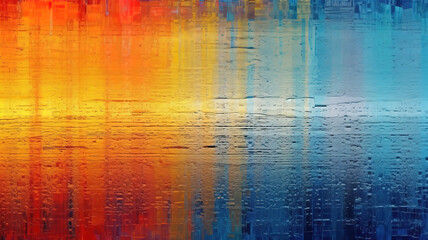 Colorful abstract background, Distressed texture, Wet distorted stained display with rainbow