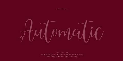 Abstract Fashion font alphabet. Minimal modern urban fonts for logo, brand etc. Typography Calligraphy typeface uppercase lowercase and number. vector illustration