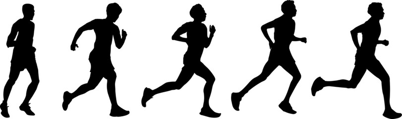 silhouette running man