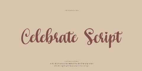 Abstract Fashion font alphabet. Minimal modern urban fonts for logo, brand etc. Typography Calligraphy typeface uppercase lowercase and number. vector illustration