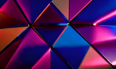 abstract colorful background with triangles,3D,blue,red,black