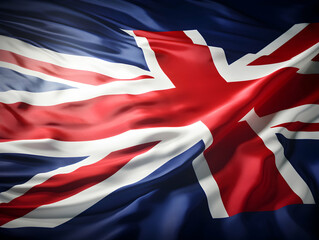 United Kingdom national flag background, UK flag weaving made by silk cloth fabric, UK background,...