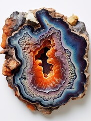 Obraz premium Geode-Inspired Wall Art: Vibrant Layers Of Natural Colors And Textures