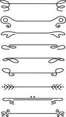 set with various openwork dividing lines in vector. suitable for holiday articles, books