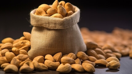 almonds in a bag