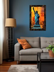 Iconic Landmark Wall Art: Eiffel Tower, Statue of Liberty, and More