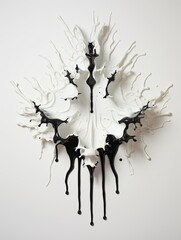 Naklejka premium Ink Rorschach Reflections: Exploring the Psychological Dimensions of Wall Art