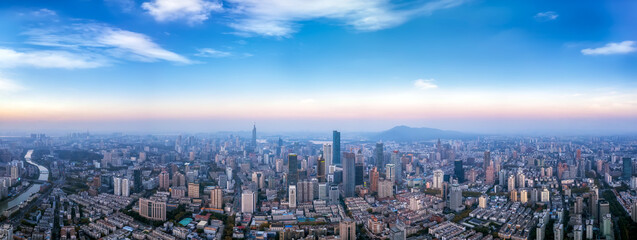 Fototapeta na wymiar Aerial photography of the skyline of urban architecture in Nanjing