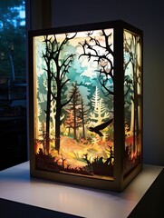 Illuminated Layers: Captivating Lightbox Wall Art Revealing Mesmerizing Scenes and Messages.
